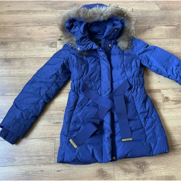 Blue mango belted jacket - Picture 6 of 7